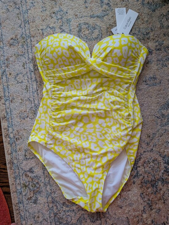 Calvin Klein Other - Calvin Klein neon leopard swimsuit